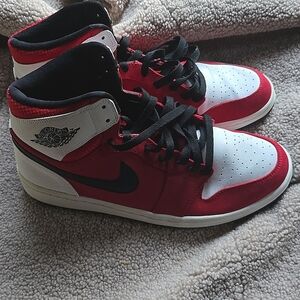 Mens Nike Air Force 1's RETRO RED WHITE AND BLACK